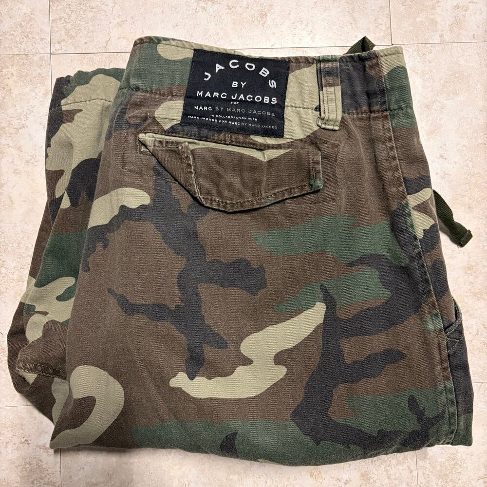 RARE Y2K Vintage 2000s Marc Jacobs Camo Cargo Shorts 31-35 Lil Wayne